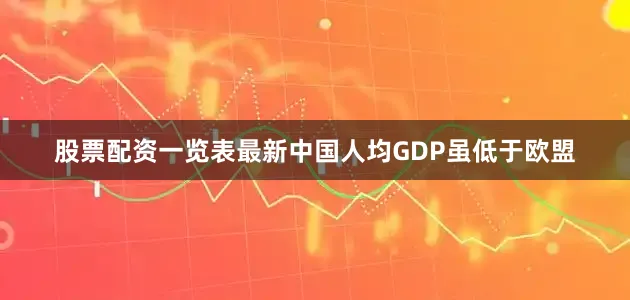 股票配资一览表最新中国人均GDP虽低于欧盟